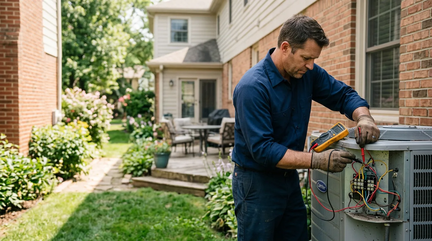HVAC technician working near Franklintown, PA